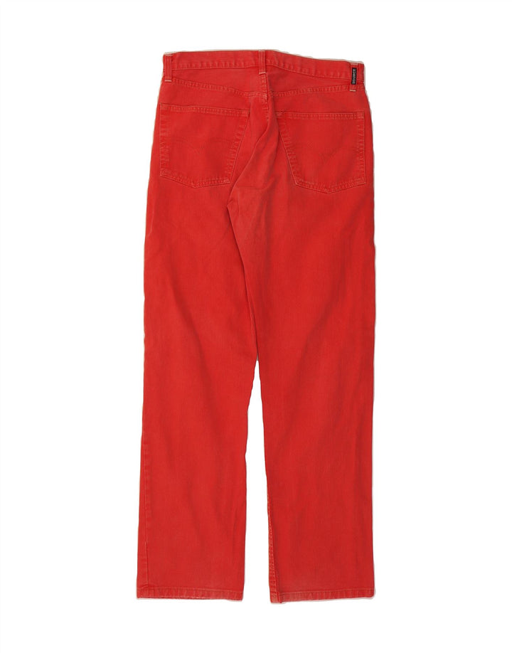 VINTAGE Womens Straight Jeans W33 L31 Red Cotton Vintage Vintage and Second-Hand Vintage from Messina Hembry 