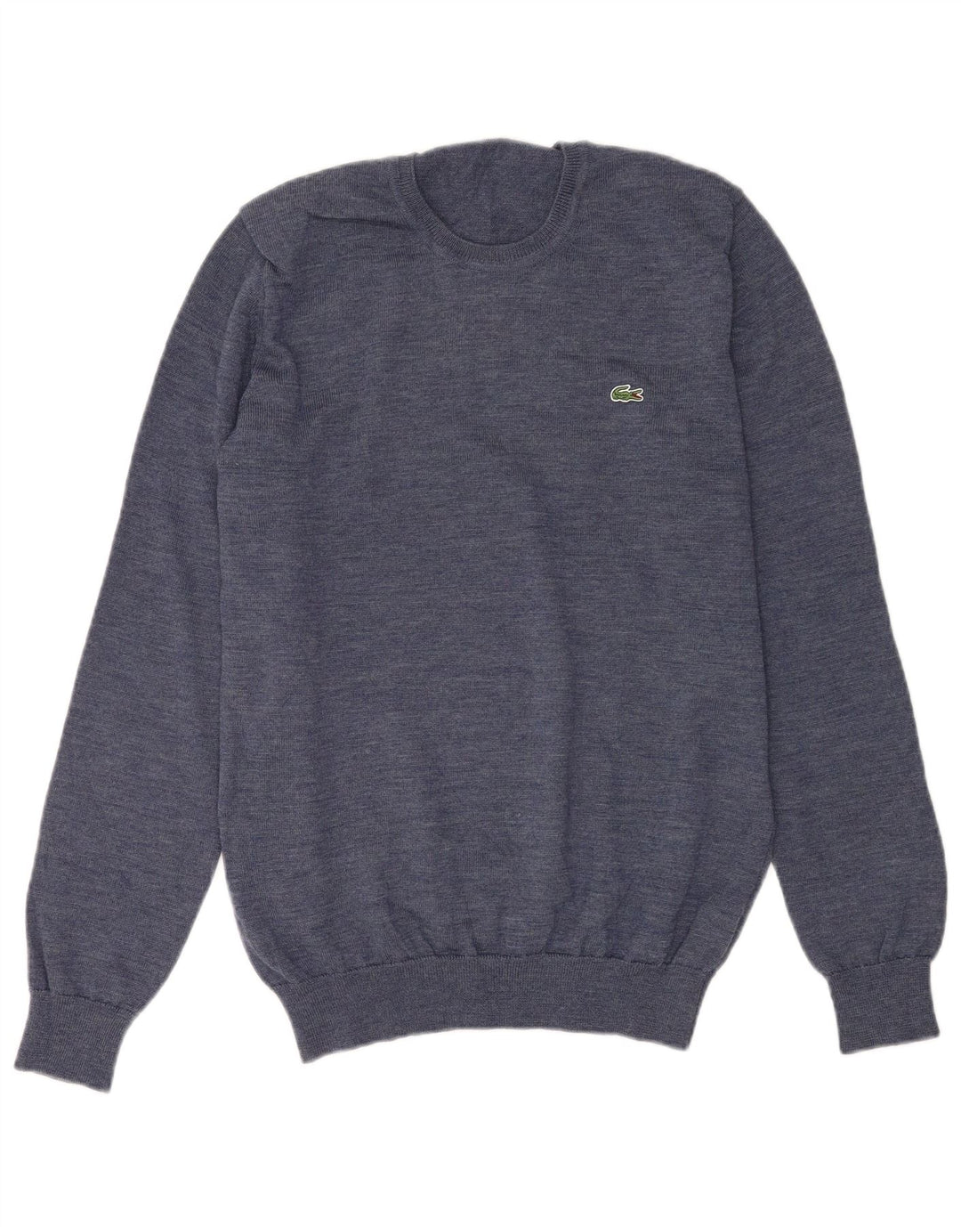 LACOSTE Jersey de cuello redondo para hombre talla 4 lana azul mediana