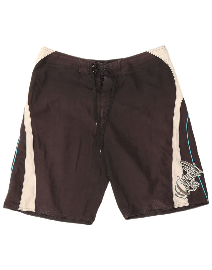 O'Neill Bañador con estampado gráfico para hombre, talla grande, color negro