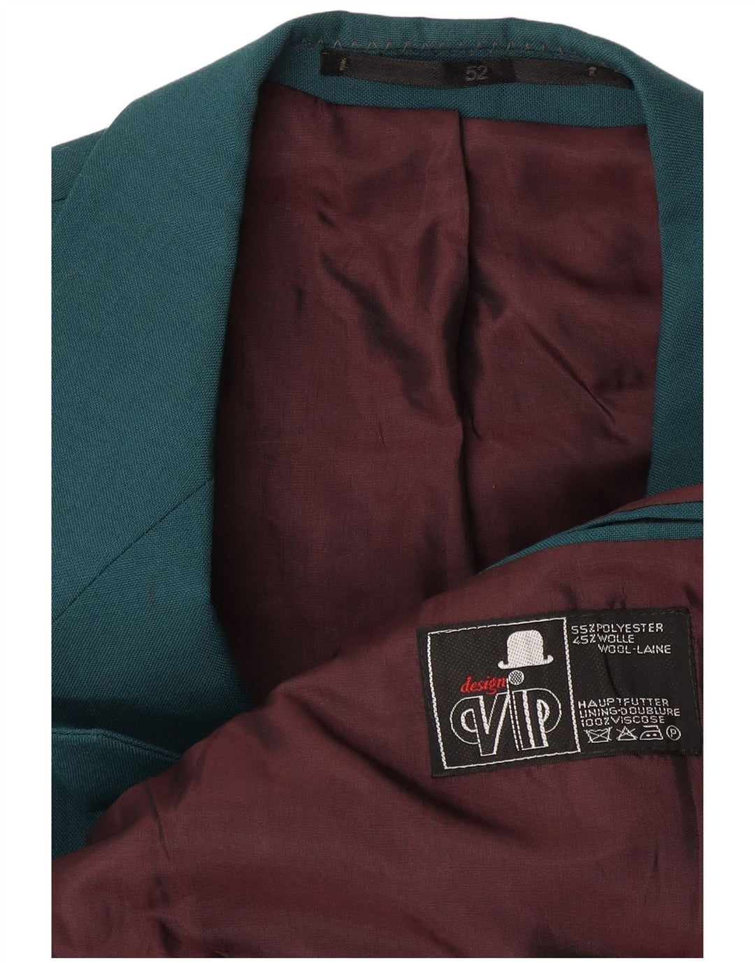 Chaqueta tipo blazer de doble botonadura para hombre VIP IT 52 XL Lana verde