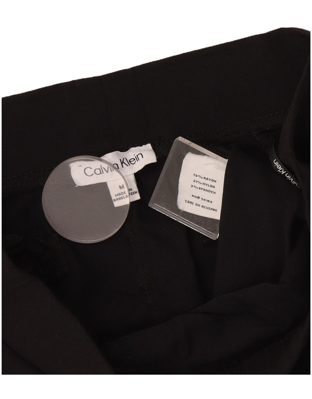 CALVIN KLEIN Pantalones cortos casuales para mujer medianos W30 Rayón negro