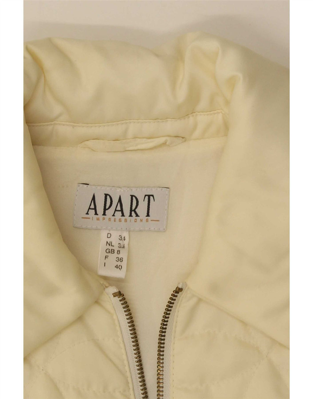 Apart Abrigo acolchado para mujer UK 8 Small Amarillo