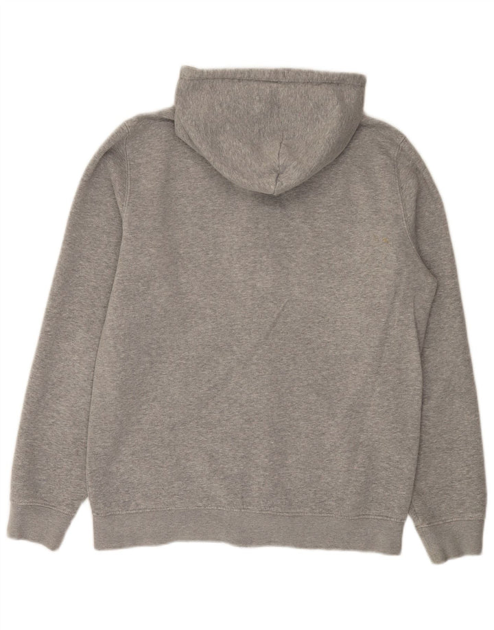 Champion Sudadera con capucha y cremallera para hombre, tamaño grande, algodón gris