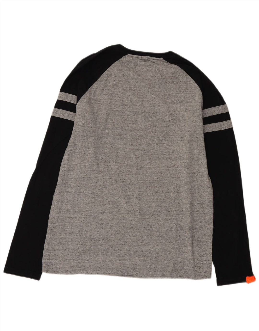 Superdry Hombre Top Manga Larga XL Gris Colorblock