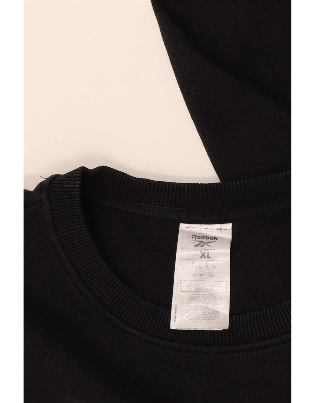 Reebok Hombre Graphic Sudadera Jumper XL Algodón Negro