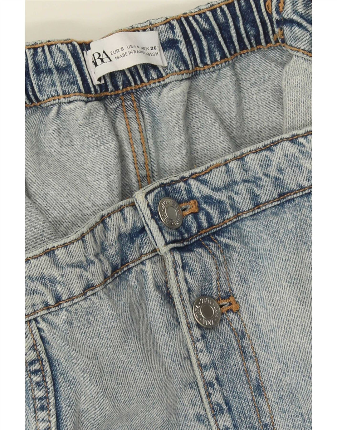 Zara Mono vaquero sin tirantes para mujer UK 10 Small Azul