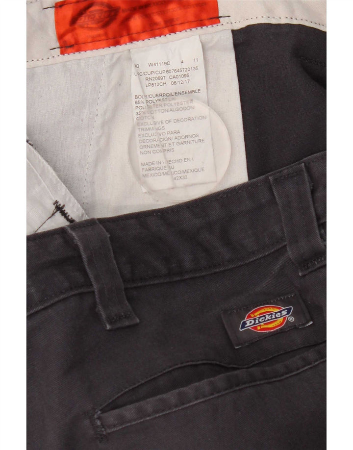 Dickies Pantalón chino recto para hombre W42 L32 Poliéster azul marino