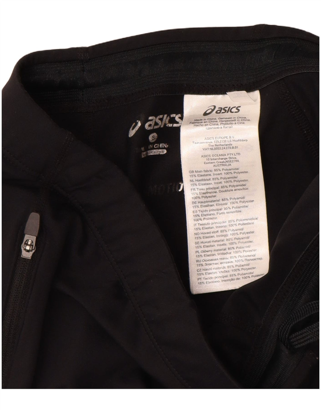 Asics Leggings para mujer UK 8 Small Negro Geométrico Poliamida