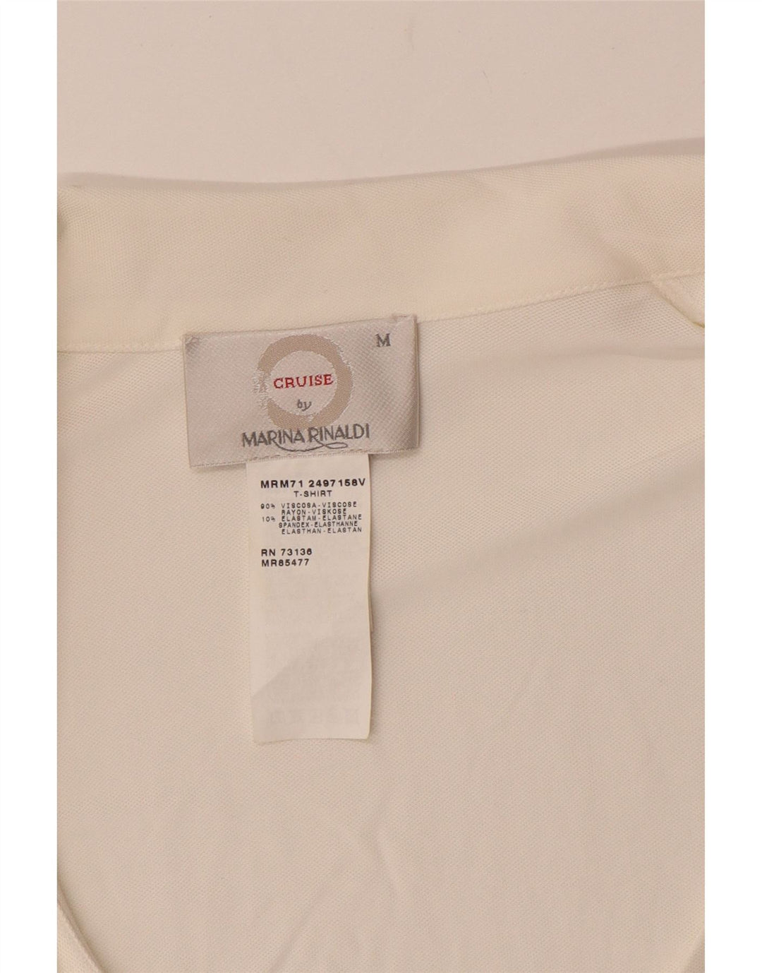 MARINA RINALDI Blusa cruzada de manga corta para mujer UK 44 Medium White