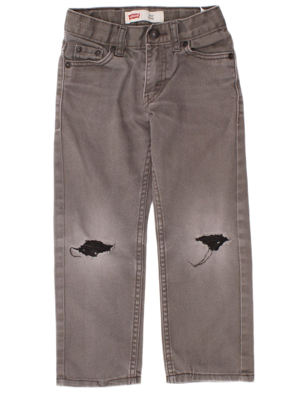 Levi's Vaqueros ajustados desgastados 511 para niños 4-5 años W22 L18 Algodón gris