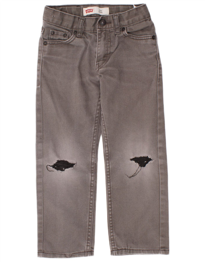 Levi's Vaqueros ajustados desgastados 511 para niños 4-5 años W22 L18 Algodón gris