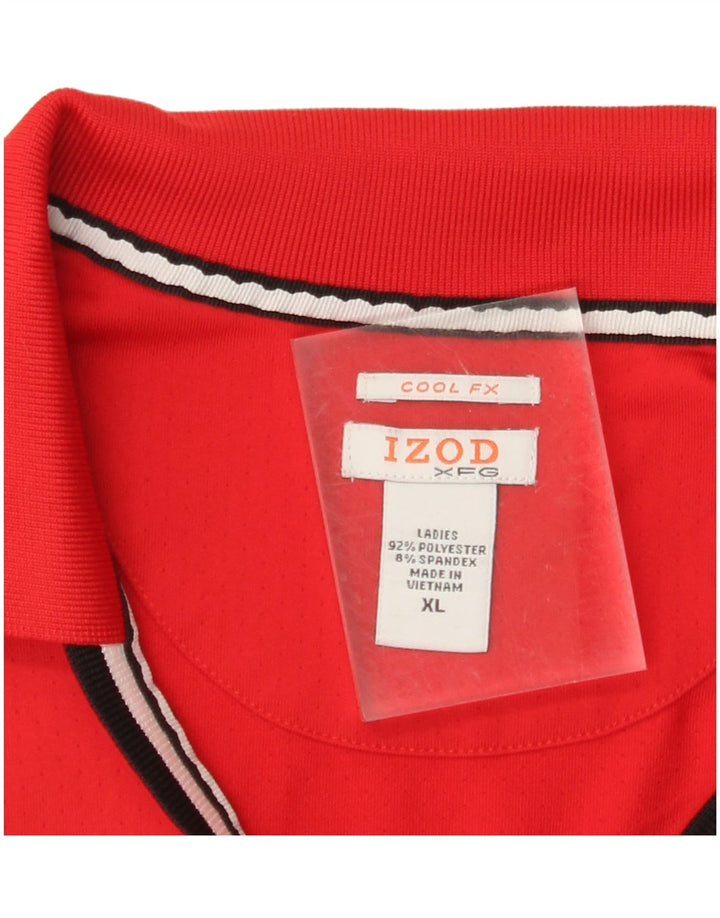 IZOD Polo sin mangas para mujer UK 40 XL Poliéster rojo