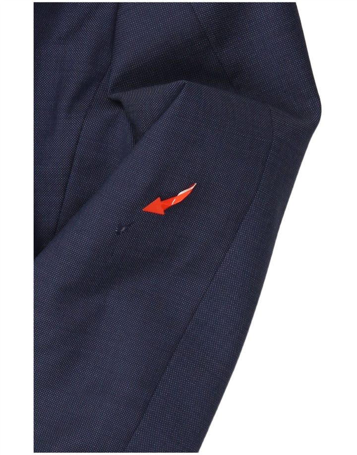 HUGO BOSS Chaqueta tipo blazer de 2 botones para hombre EU 50 Lana azul grande