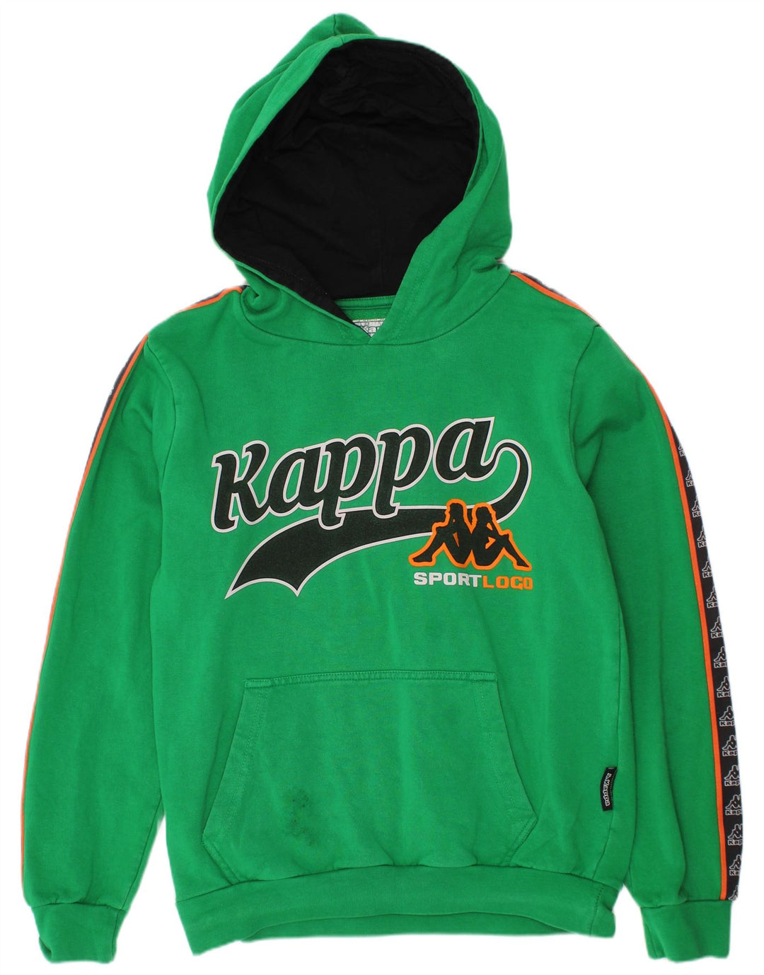 KAPPA Jersey con capucha para niños, 9-10 años, color verde, algodón