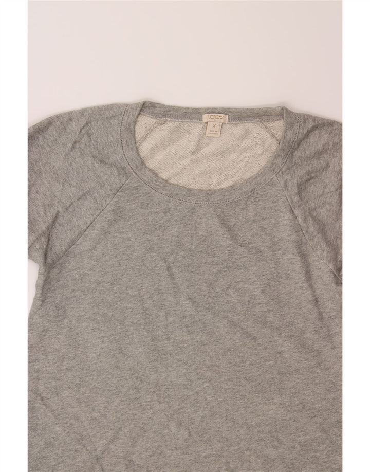 J. CREW Womens Sweatshirt Jumper UK 10 Small Grey Cotton Vintage J. Crew and Second-Hand J. Crew from Messina Hembry 