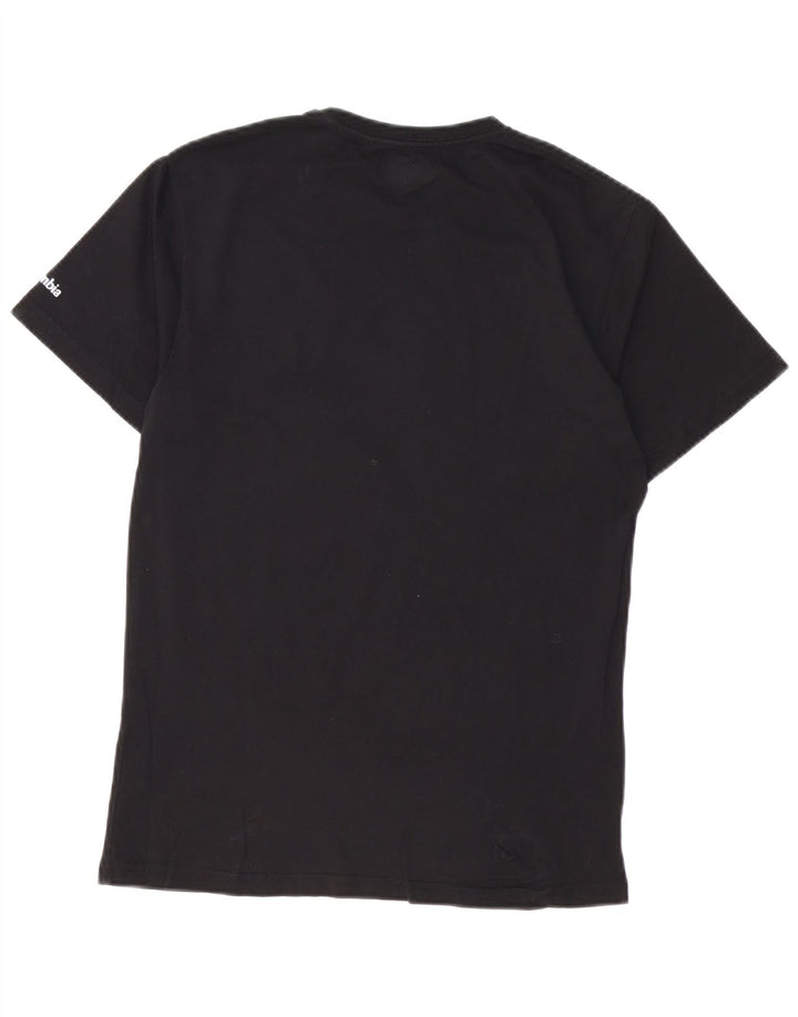 Columbia - Camiseta gráfica para hombre, talla pequeña, algodón negro