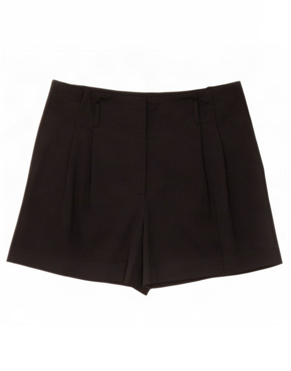 Zara Womens High Waist Pegged Casual Shorts XL W32 Black Polyester