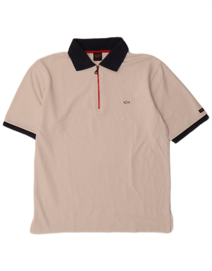 Paul & Shark Polo para hombre en color blanco mediano