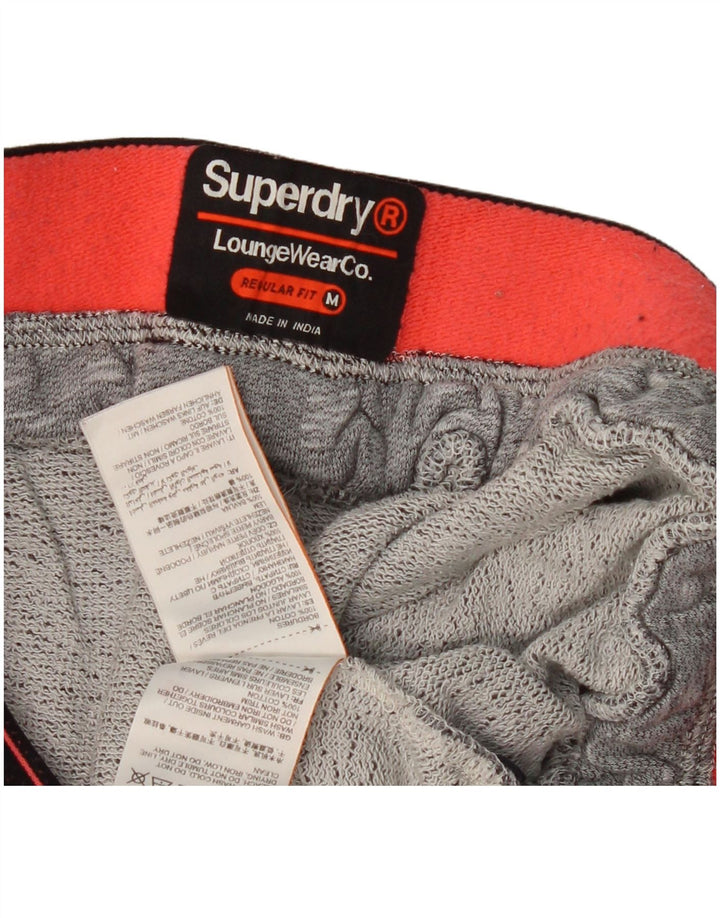SUPERDRY Pantalón de chándal regular fit de algodón moteado gris medio para hombre