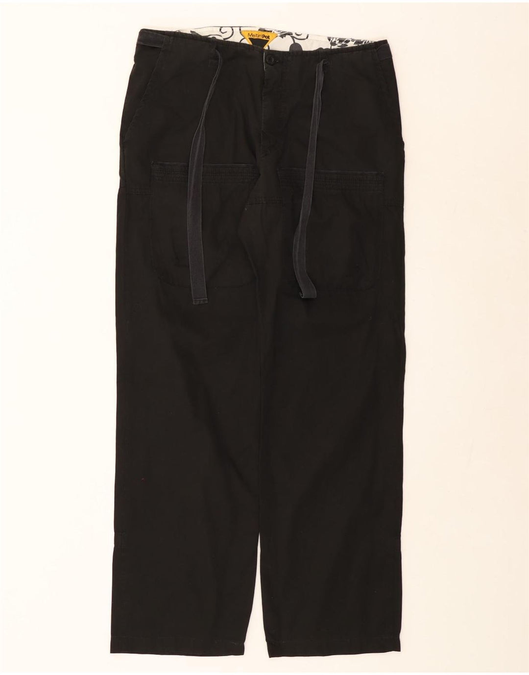 Meltin' Pot Pantalones cargo rectos para hombre W33 L32 Negro