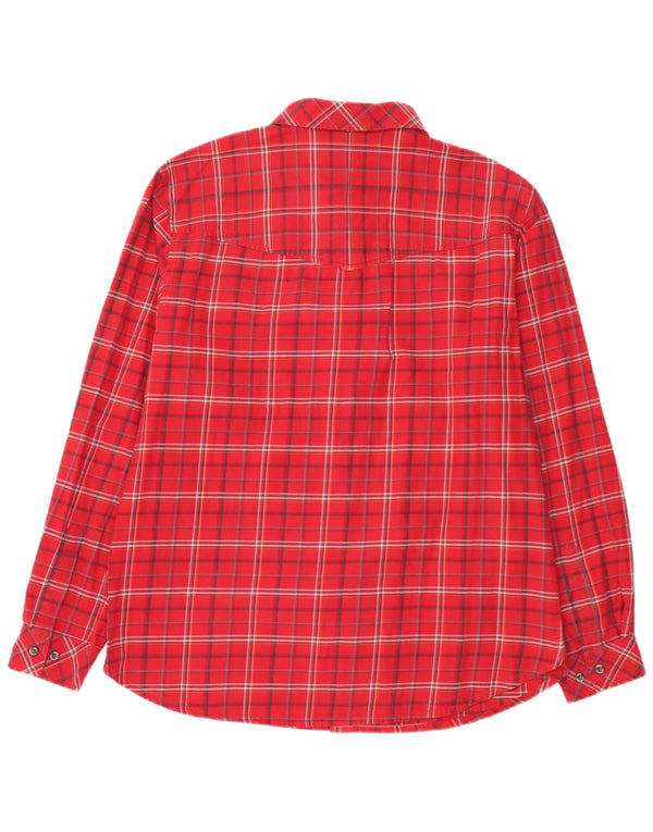 Jack Wolfskin Camisa de franela para hombre UK 44/46 XL Algodón a cuadros rojos