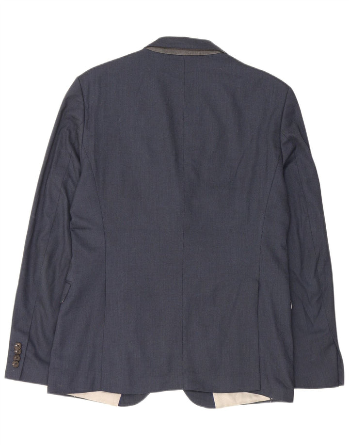 Zara Chaqueta tipo blazer de 2 botones para hombre EU 50 Azul marino mediano