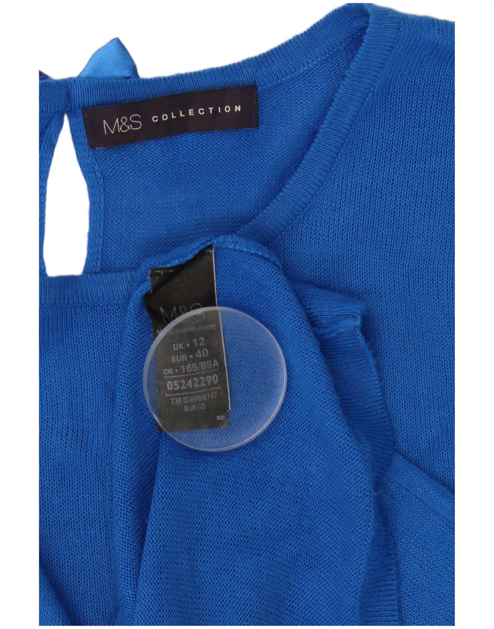 Marks & Spencer Jersey con Cuello Barco para Mujer UK 40 Azul Medio
