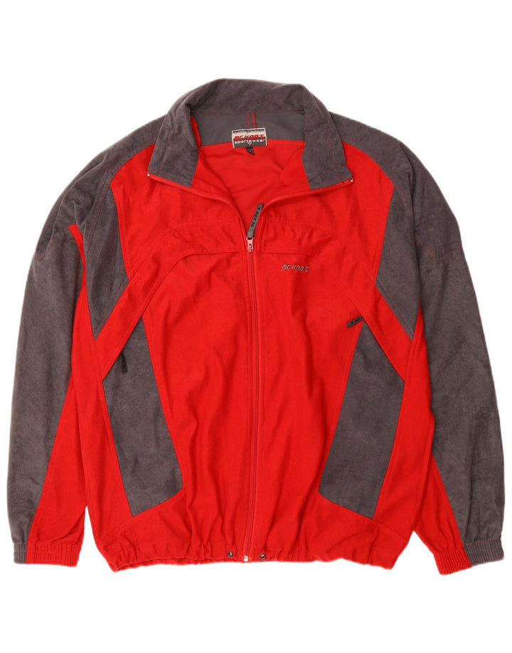 MC Kee's Chaqueta de chándal para hombre XL Poliéster color block rojo