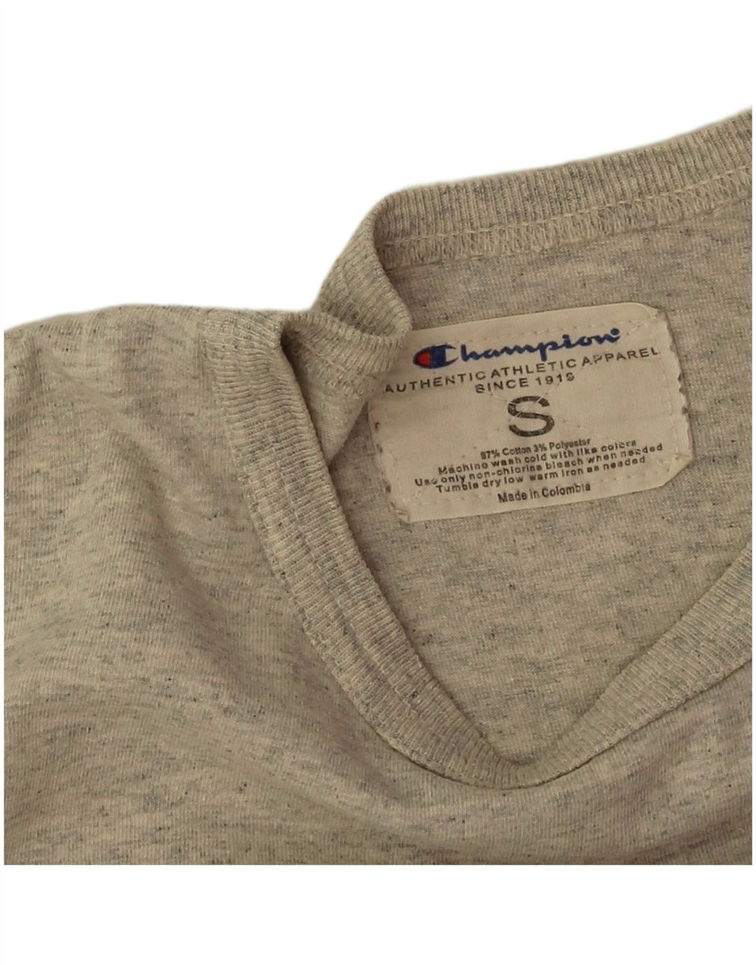 Champion Camiseta gráfica para hombre Top pequeño de algodón moteado gris
