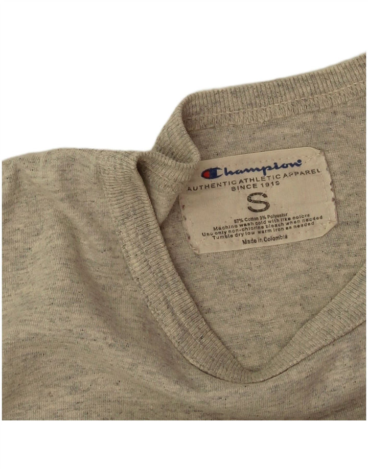 Champion Camiseta gráfica para hombre Top pequeño de algodón moteado gris