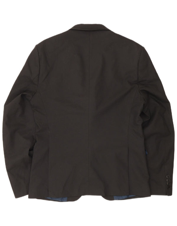 Zara Chaqueta tipo blazer de 2 botones para hombre EU 50 Mediano Negro Poliéster