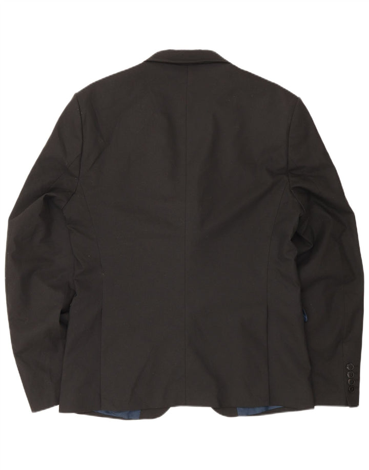 Zara Chaqueta tipo blazer de 2 botones para hombre EU 50 Mediano Negro Poliéster