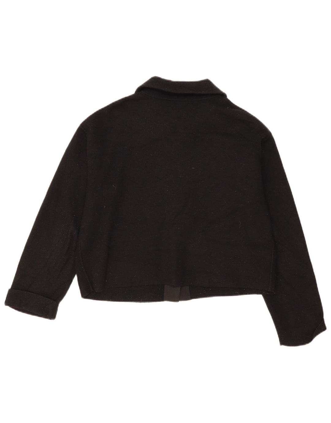 Massimo Dutti Chaqueta Bolero Corta Extragrande para Mujer UK 6 XS Negro