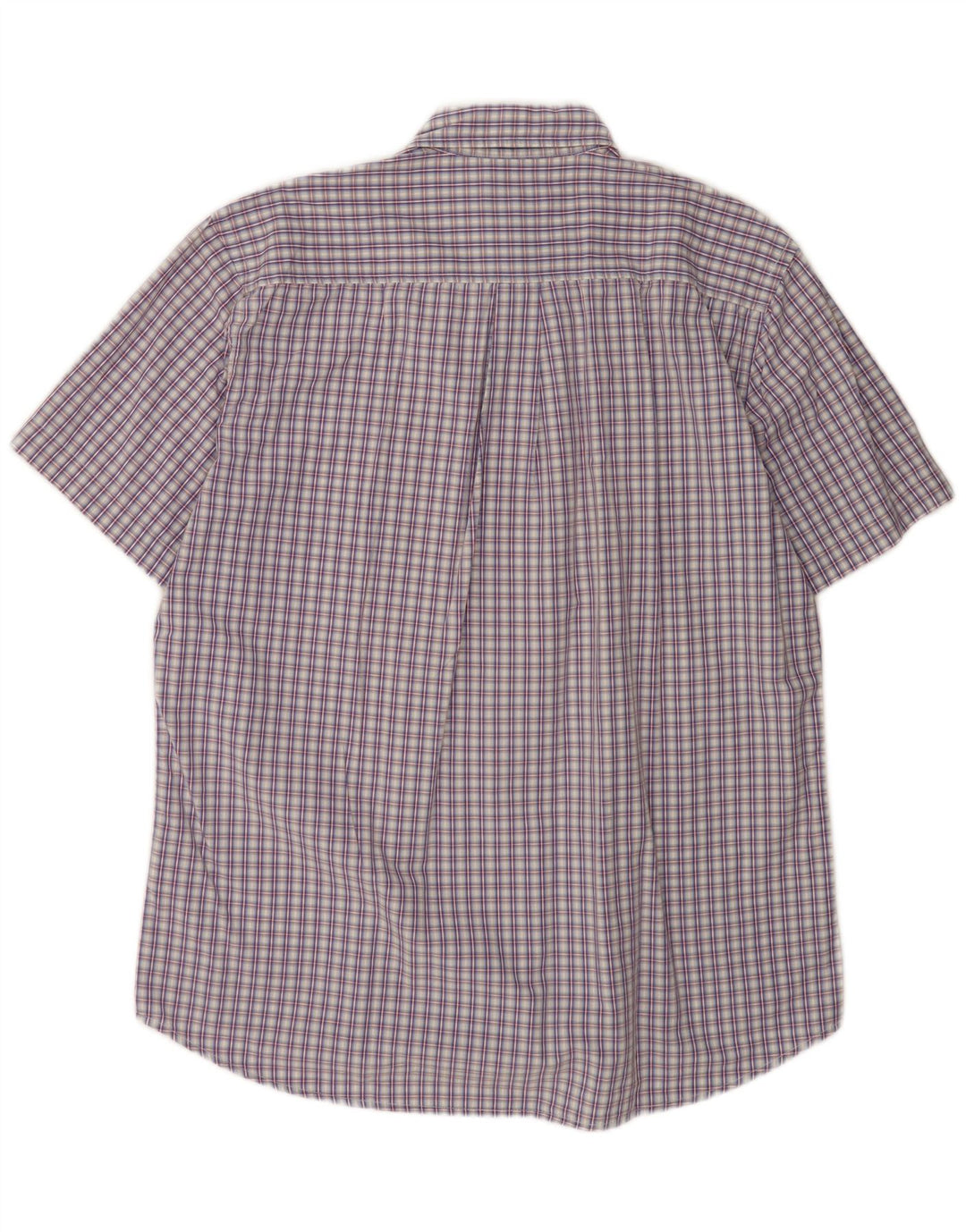 Kappa Hombre Camisa Manga Corta XL Azul Cuadros Algodón