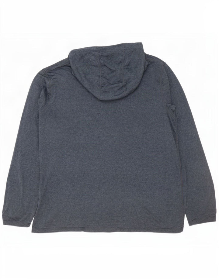 Rohan - Camiseta con capucha para hombre, manga larga, 2XL, poliéster gris