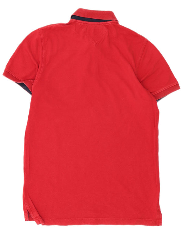 Tommy Hilfiger Polo gráfico para hombre pequeño de algodón rojo
