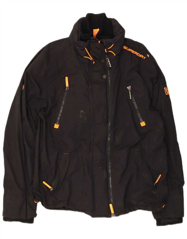 Superdry Chaqueta impermeable de ingeniería para mujer ES 40 2XL Nylon negro