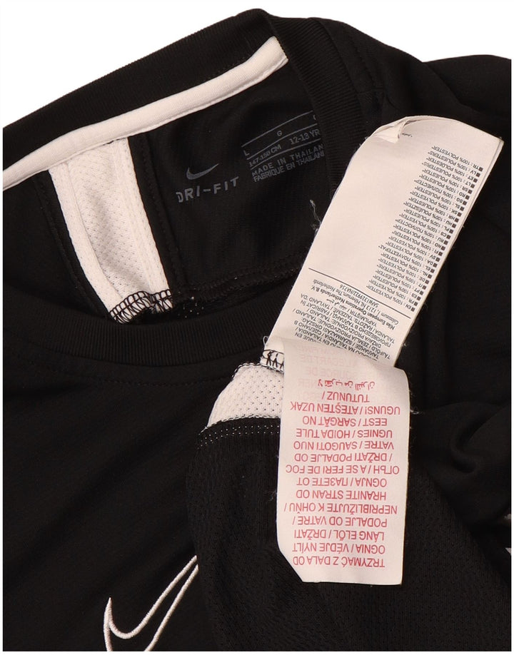 Nike Camiseta Dri Fit para niños 12-13 años Grande Poliéster Negro