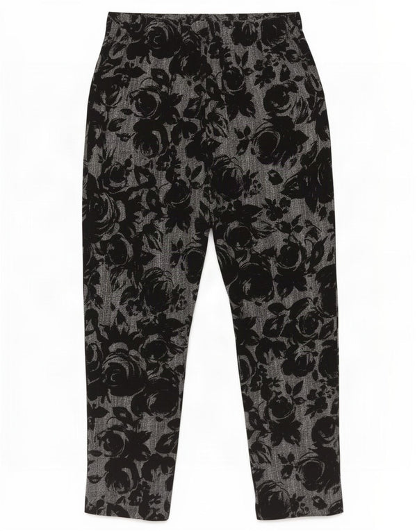 Marks & Spencer Pantalones Casuales para Mujer UK 10 Small W28 L26 Negro Floral