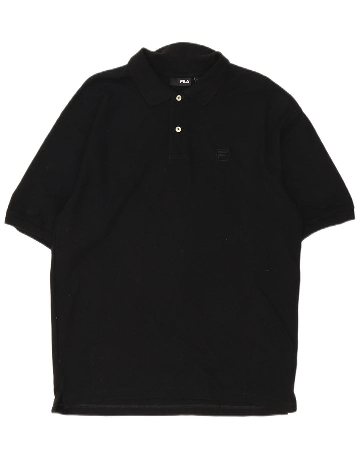 Fila Polo Hombre Algodón Negro Mediano