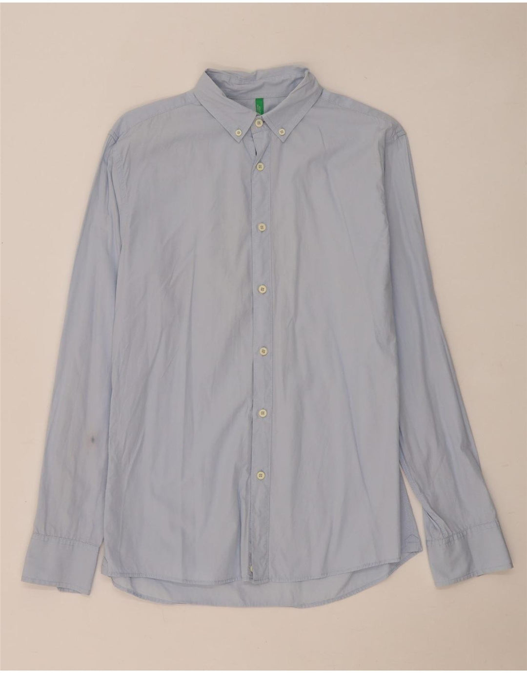 Camisa Benetton Hombre Azul Medio