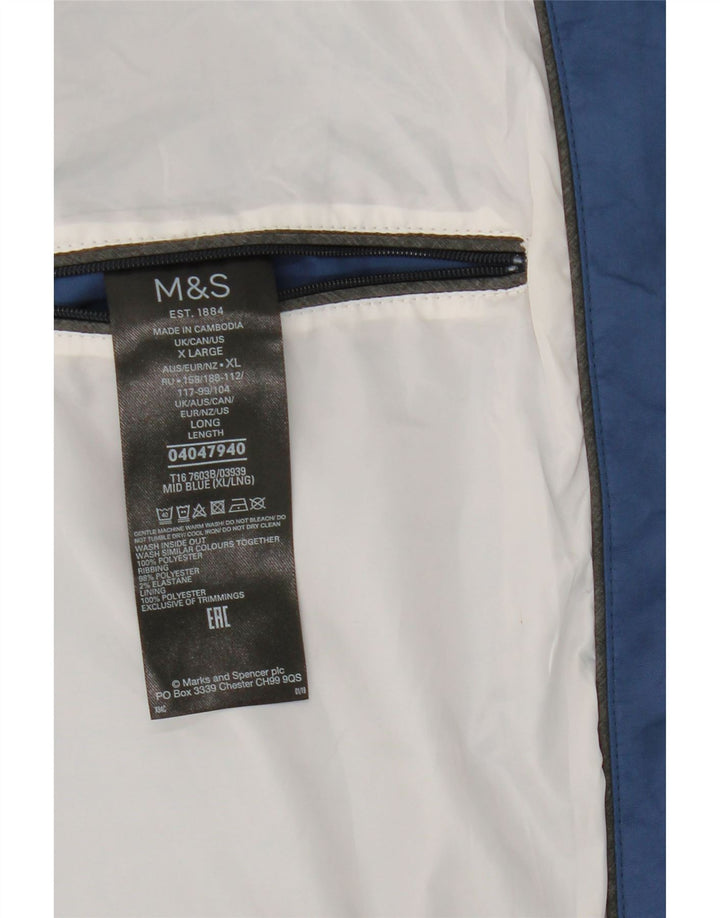 Marks & Spencer Chaqueta Bomber para Hombre UK 42 XL Poliéster Azul