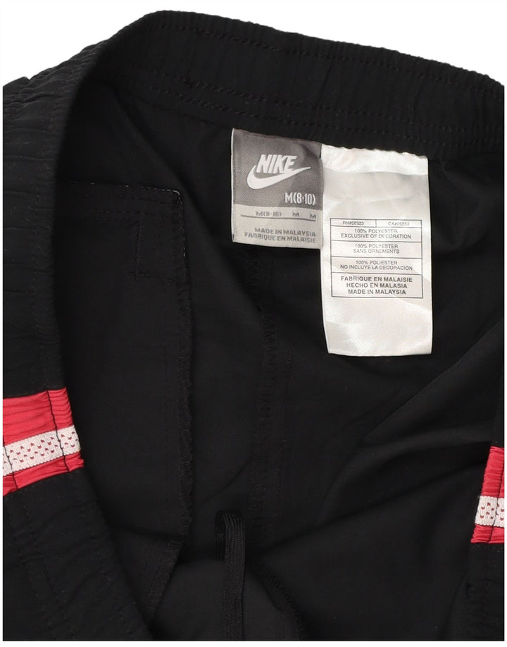 NIKE Pantalones de chándal para mujer US 8/10 Mediano Negro Colorblock Poliéster