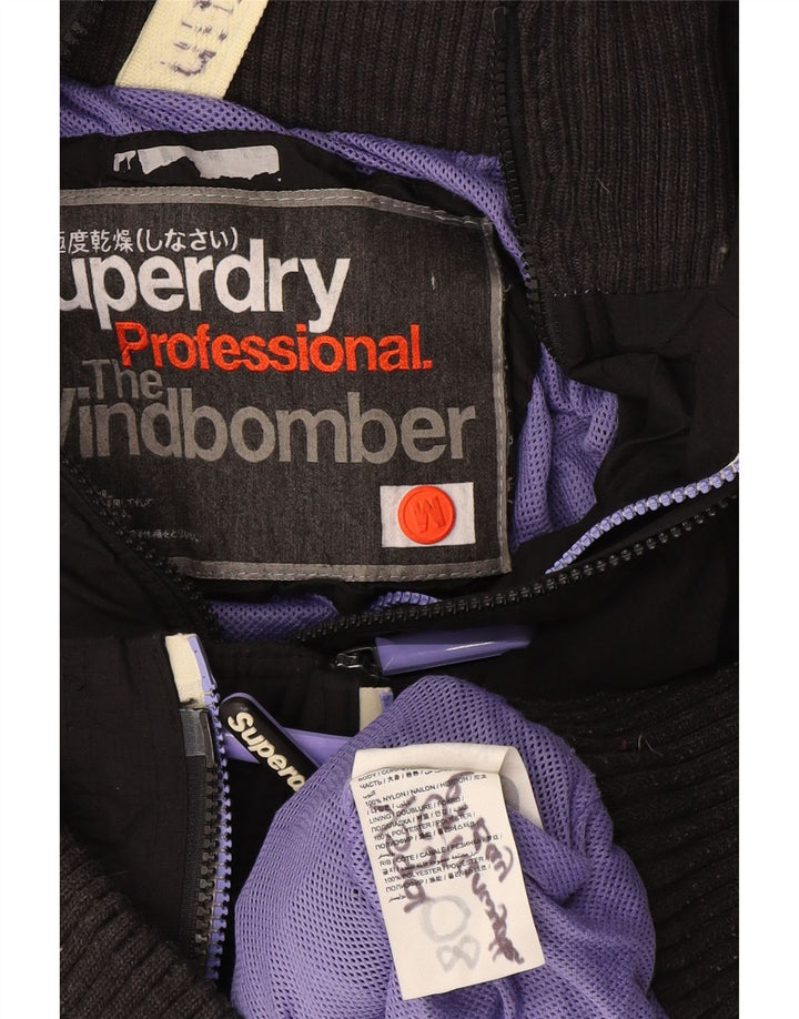 Superdry Chaqueta Cortavientos con Capucha The Windbomber para Mujer UK 40 Gris Medio