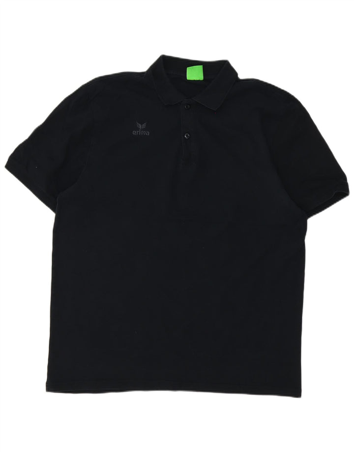Polo Erima Hombre XL Algodón Negro