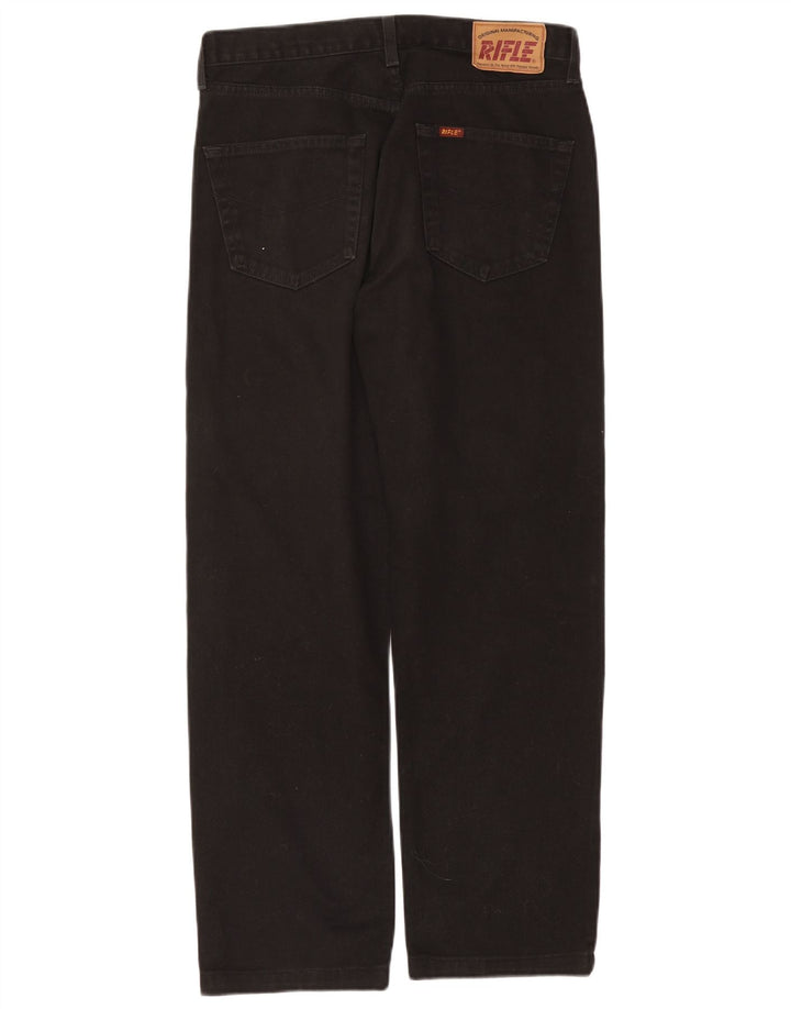 Vaqueros rectos para hombre Rifle W34 L29 Algodón negro