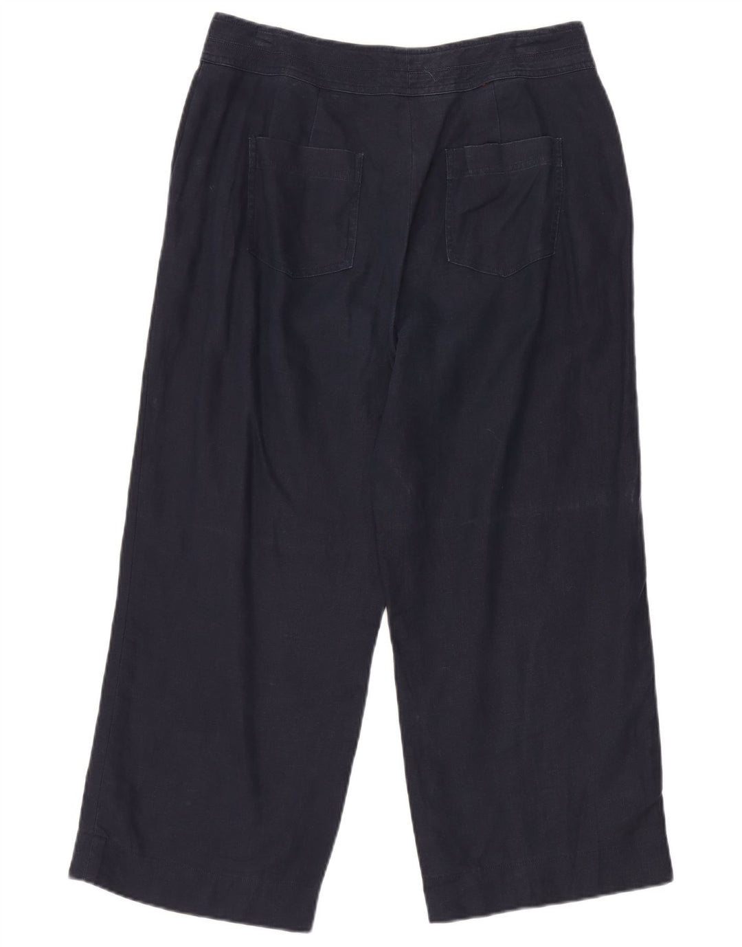 BODEN Pantalones cortos de pierna ancha para mujer UK 40 Large W34 L25 Lino azul marino