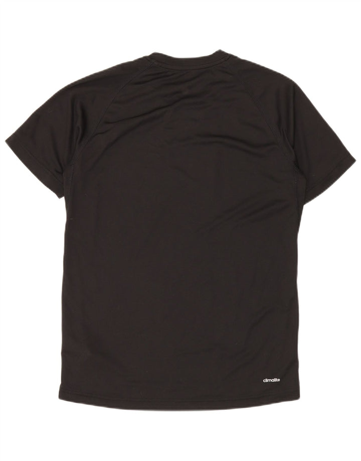 Adidas Mens Climalite Camiseta Top Medio Negro Poliéster