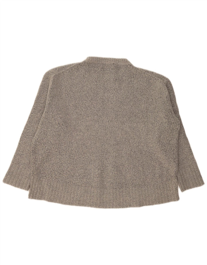 Zara Suéter De Cuello Redondo De Gran Tamaño para Mujer UK 44 Gris Medio