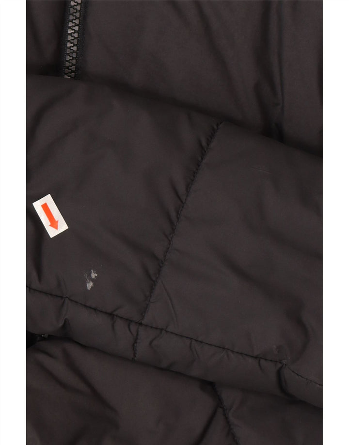 ADIDAS Womens Hooded Padded Jacket UK 10 Small  Black Polyester Vintage Adidas and Second-Hand Adidas from Messina Hembry 